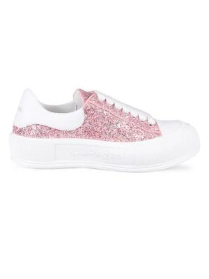 商品Alexander McQueen|Glitter Plimsoll Sneakers,价格¥1654,第1张图片