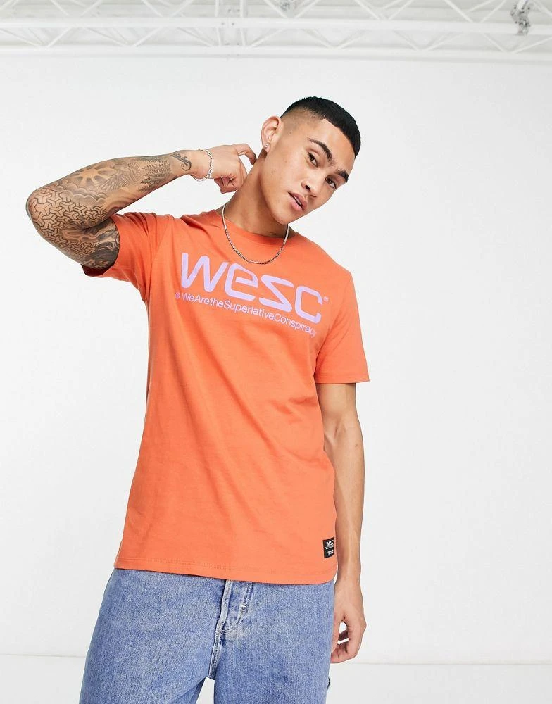 商品WeSC|WESC printed t-shirt in orange,价格¥94,第1张图片