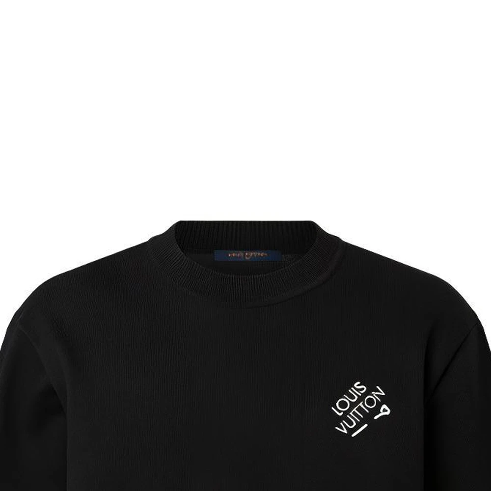 商品[国内直发] Louis Vuitton|LV FALL系列 FW22 字母Logo印花圆领休闲短袖T恤 男款 黑色,价格¥11864,第8张图片详细描述
