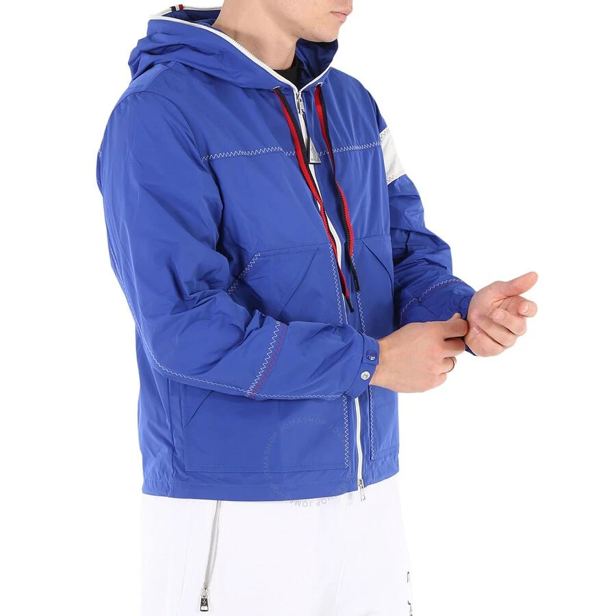 商品Moncler|Men's Medium Blue Fujio Logo-Patch Hooded Jacket,价格¥2602,第2张图片详细描述