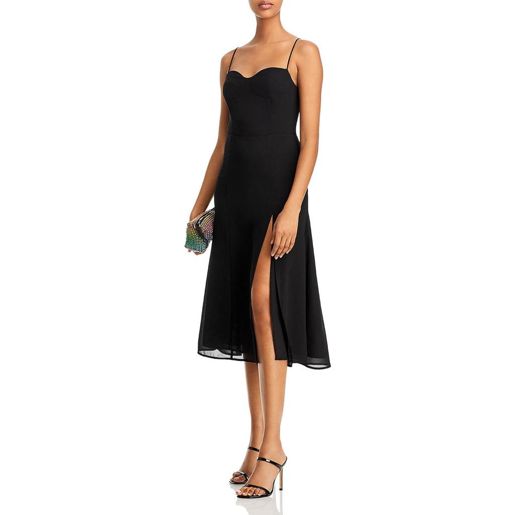 Aqua Womens Smocked Long Maxi Dress商品第1张图片规格展示