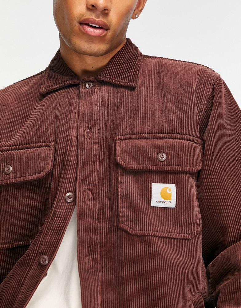 Carhartt WIP  whitsome corduroy shacket in brown商品第3张图片规格展示