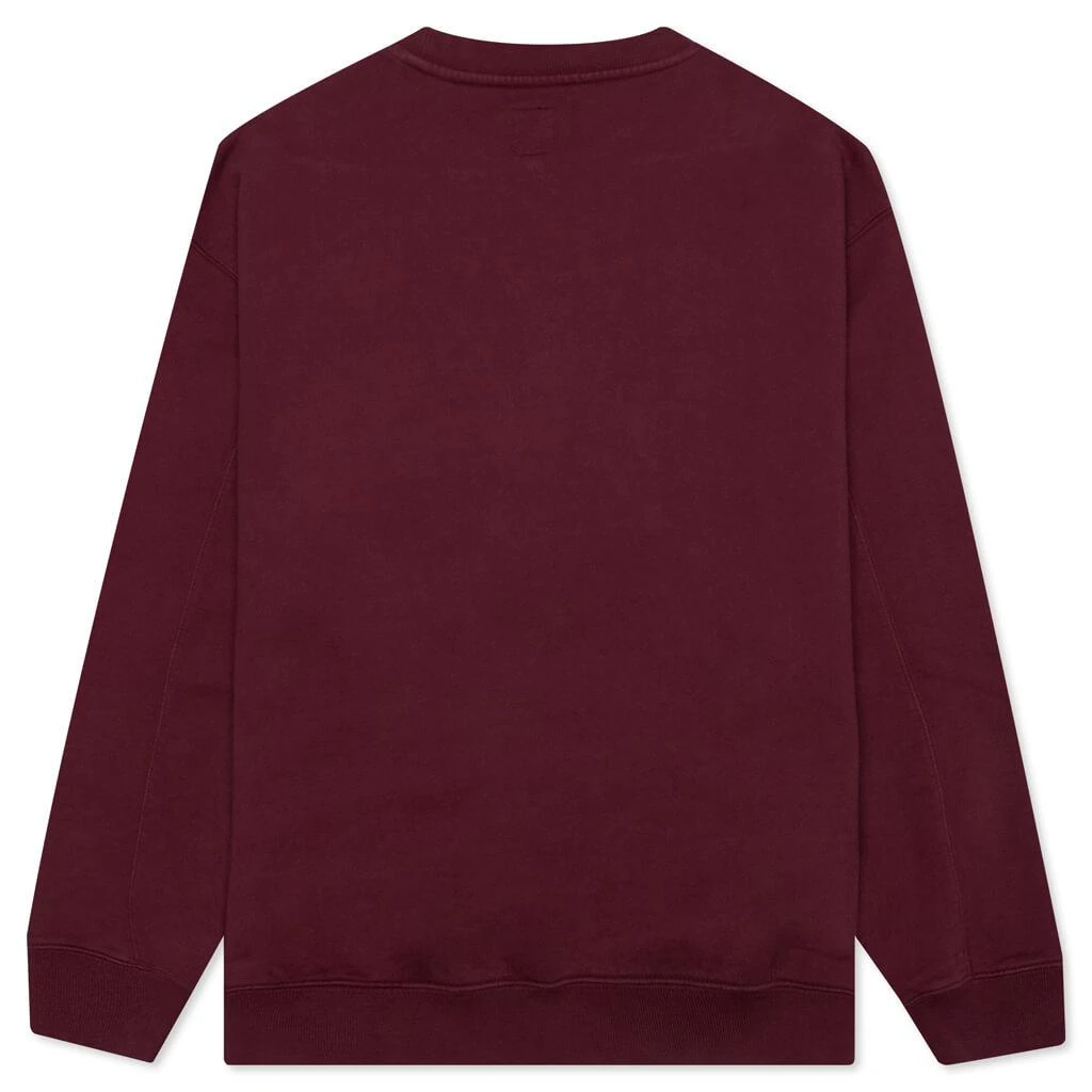 商品Brain Dead|Brain Dead Saturated Voids Crewneck - Vintage Wash Burgundy,价格¥509,第2张图片详细描述