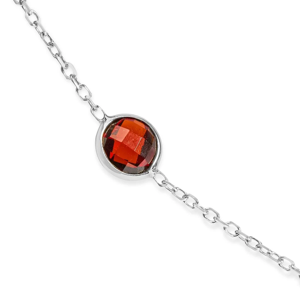 商品Haus of Brilliance|14K White Gold Bezel Set Mixed Gemstone 7 Station Adjustable 18"-24" Necklace,价格¥35793,第2张图片详细描述