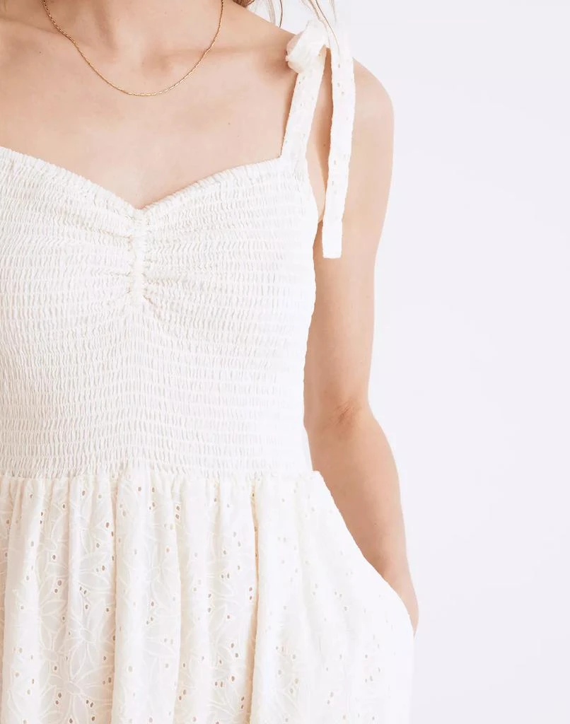 商品Madewell|Eyelet Lucie Tie-Strap Tiered Midi Dress,价格¥240,第4张图片详细描述