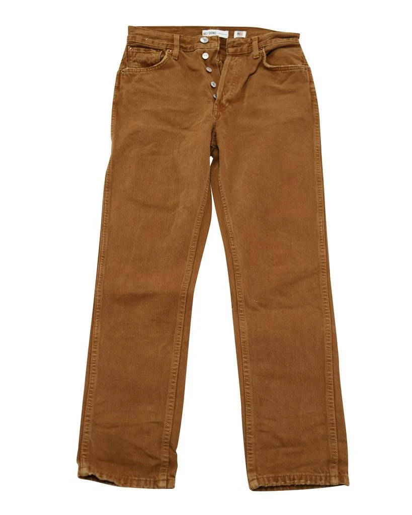 商品[二手商品] REDONE|Re/done 50s Cigarette Jeans in Brown Cotton,价格¥1561,第1张图片
