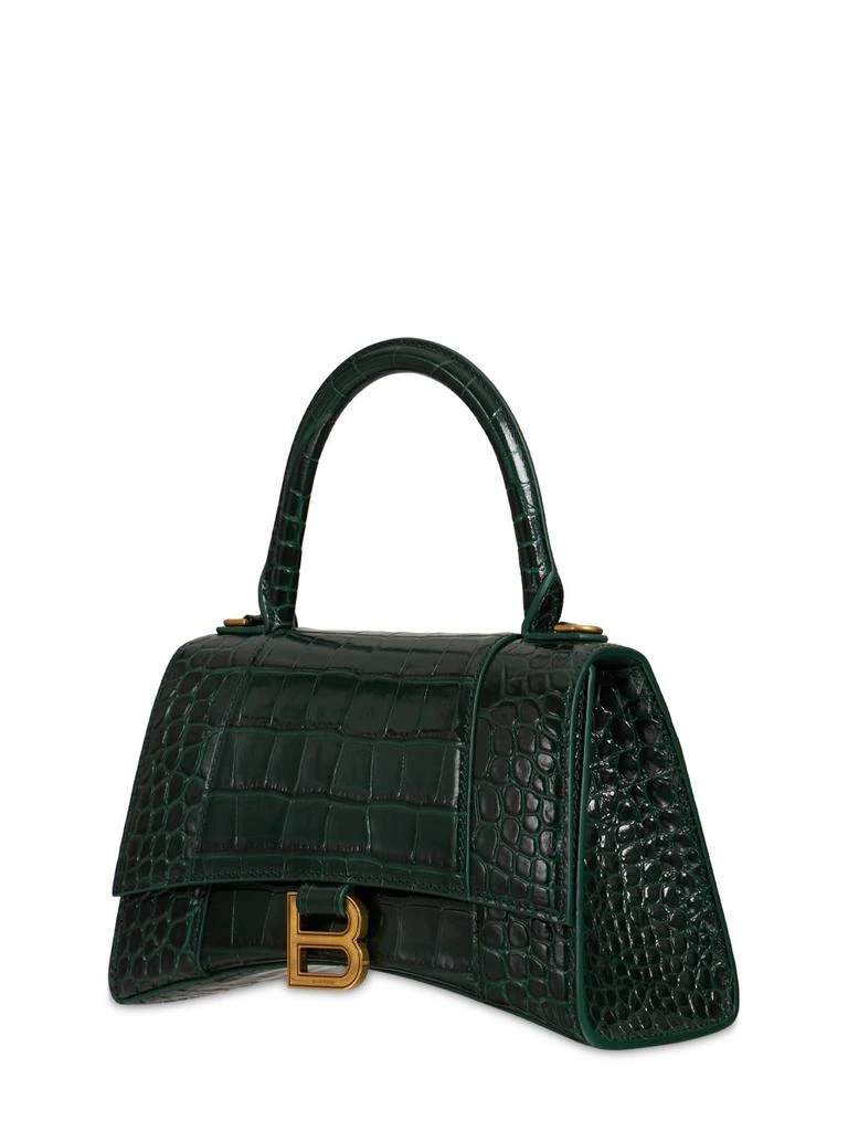 商品Balenciaga|Hourglass Croc Embossed Leather Bag,价格¥23199,第3张图片详细描述