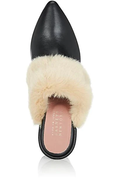 商品Barneys New York|Faux-Fur-Trimmed Leather Mules,价格¥734,第4张图片详细描述