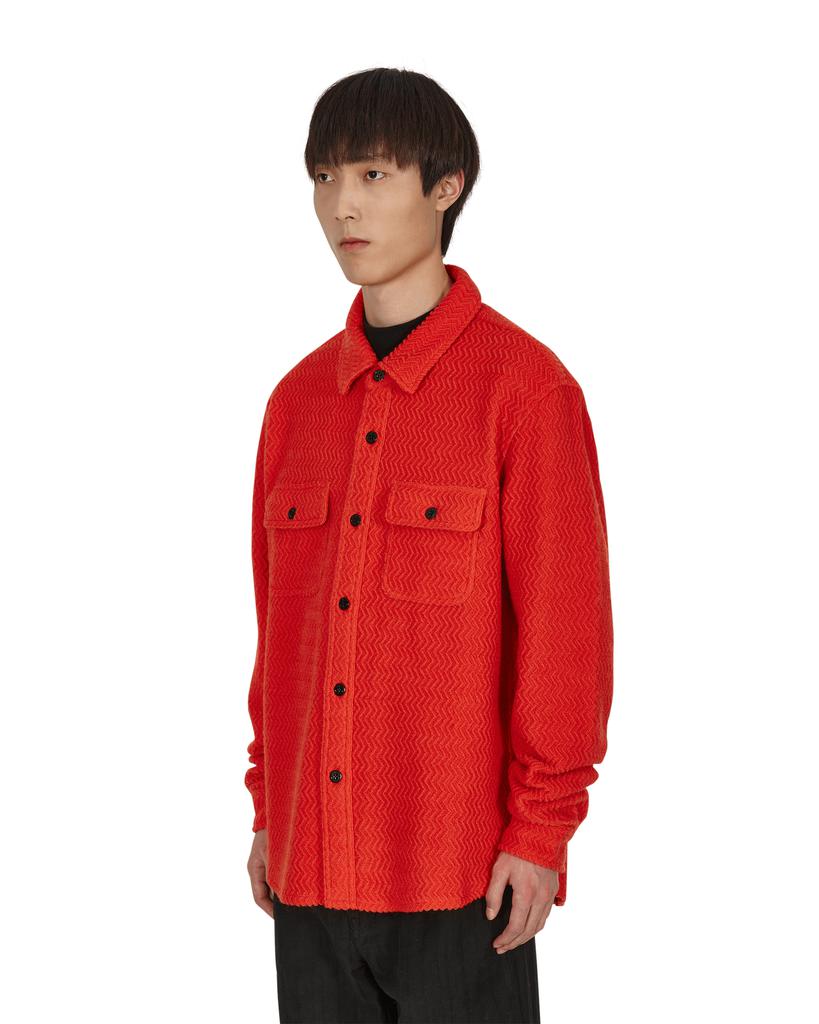 Textured Wool CPO Shirt Orange商品第3张图片规格展示