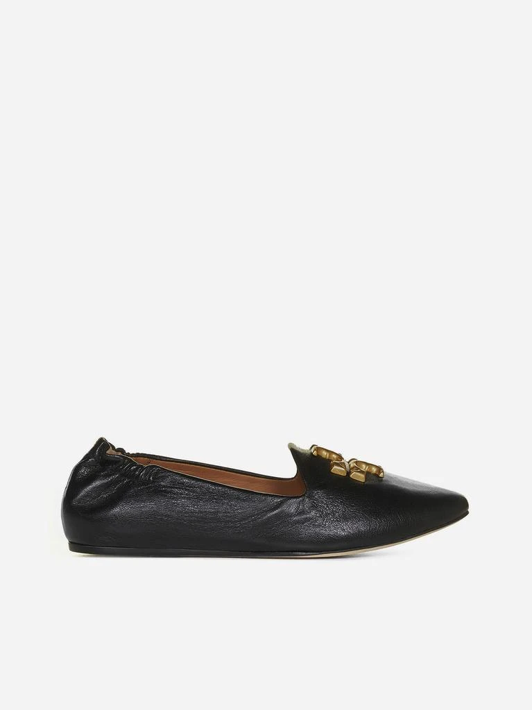 商品Tory Burch|Eleanor leather loafers,价格¥2153,第1张图片