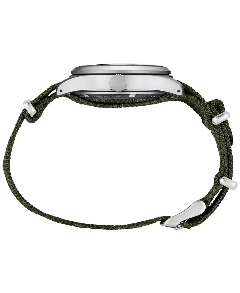 商品Seiko|Men's Automatic 5 Sports Green Nylon Strap Watch 43mm,价格¥2267,第2张图片详细描述