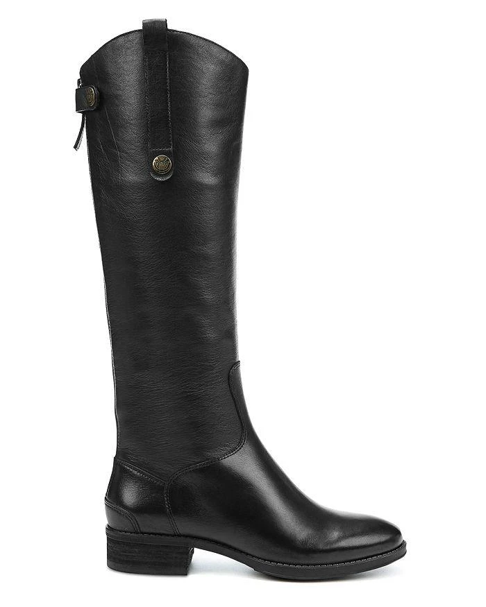 商品Sam Edelman|Women's Wide Calf Penny Round Toe Leather Low-Heel Riding Boots,价格¥1499,第2张图片详细描述