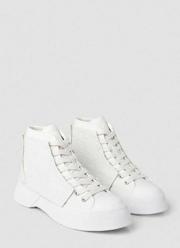 商品JW Anderson|Logo Debossed Sneakers in White,价格¥1218,第2张图片详细描述