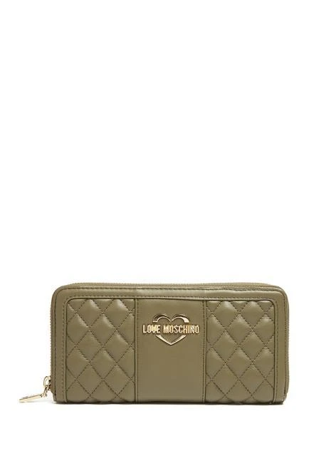 商品Moschino|Quilted Zip Around Wallet,价格¥562,第1张图片