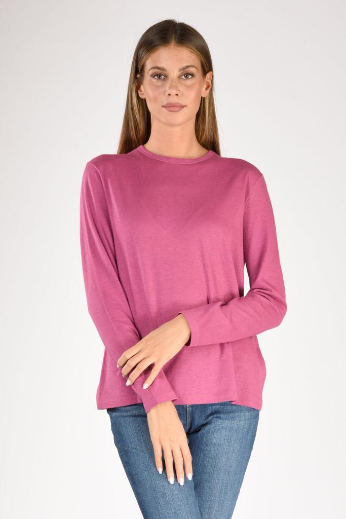 商品MAJESTIC FILATURES|Majestic Filatures Paris Maglia Girocollo Rosa Scuro Donna,价格¥1346,第1张图片