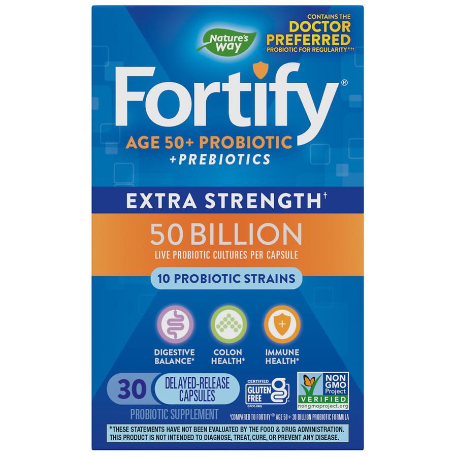Fortify Age 50+ 50 Billion Probiotic Vegetable Capsules商品第1张图片规格展示