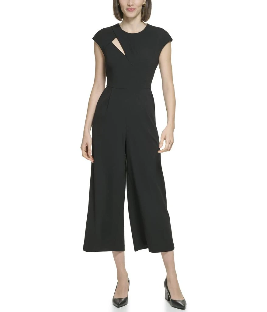 商品Calvin Klein|Midi Jumpsuit with Cap Sleeves,价格¥665,第1张图片