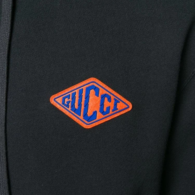 商品[国内直发] Gucci|古驰 Logo图案连帽拉链夹克外套 男款 黑色,价格¥6099,第6张图片详细描述