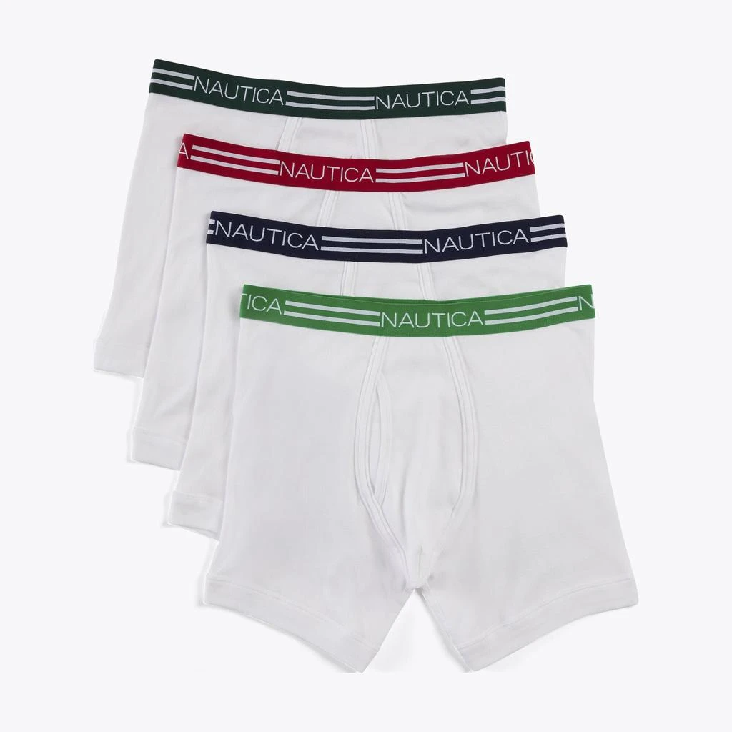 商品Nautica|Nautica Mens Cotton Boxer Briefs, 4-Pack,价格¥159,第3张图片详细描述