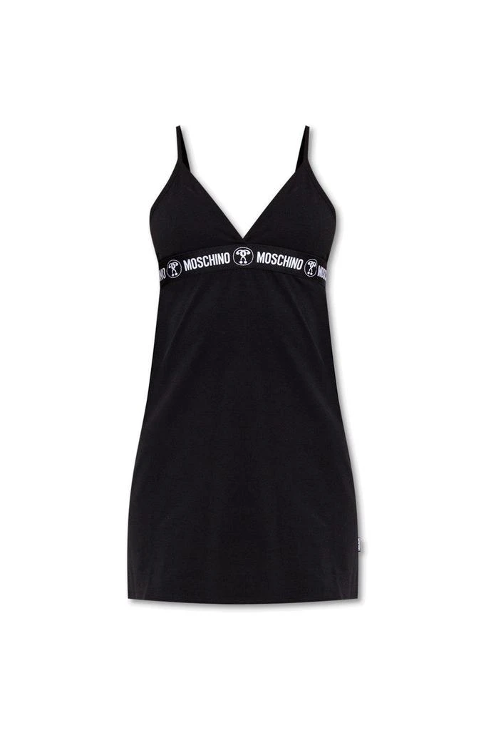 商品Moschino|Moschino Logo Printed Sleeveless Slip Dress,价格¥1056,第1张图片