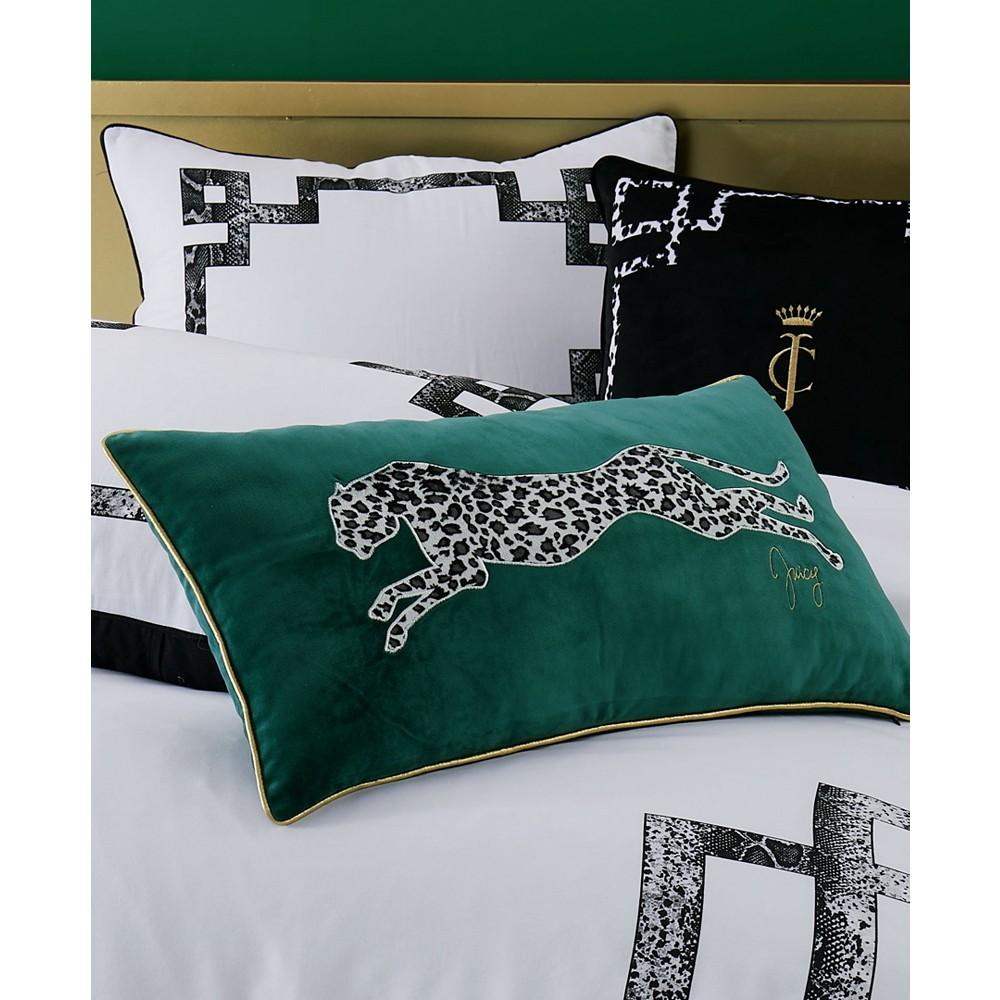 Velvet Cheetah Decorative Pillow, 14" x 24"商品第3张图片规格展示