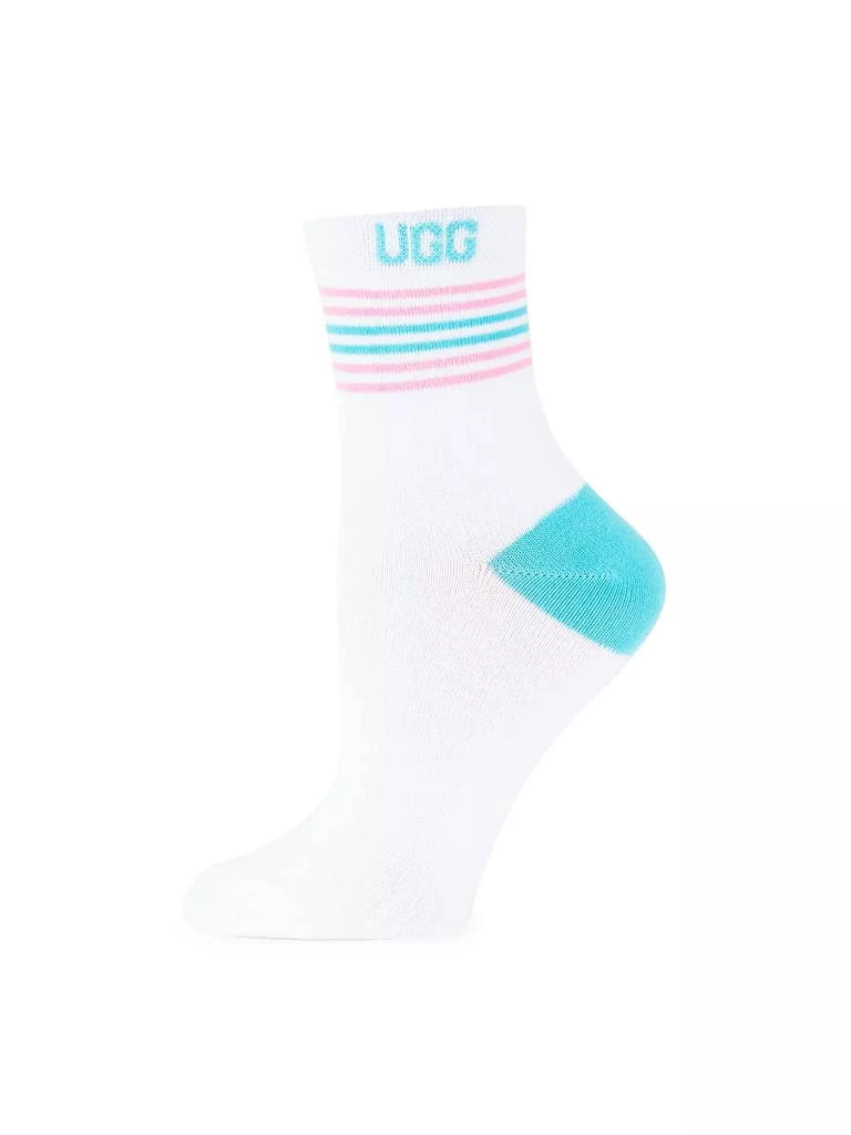 商品UGG|Teslin Stripe Cotton-Blend Quarter Socks,价格¥136,第1张图片