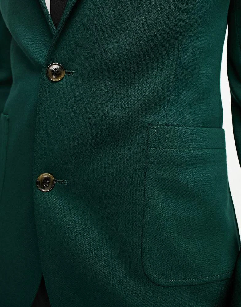 商品ASOS|ASOS DESIGN super skinny jersey blazer in forest green,价格¥272,第5张图片详细描述