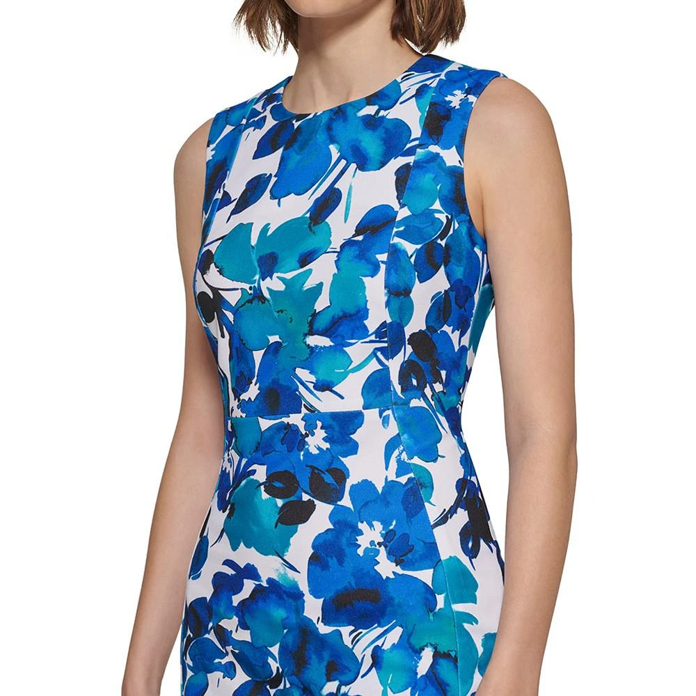 商品Calvin Klein|Floral-Print Sheath Dress,价格¥290,第4张图片详细描述