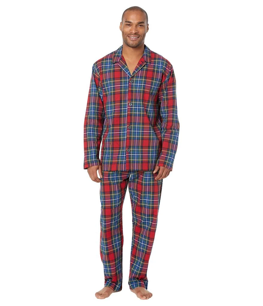 商品Ralph Lauren|Folded Woven Long Sleeve PJ Top & PJ Pants,价格¥523,第1张图片