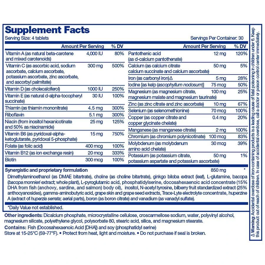 商品Focus Factor|Brain Health Supplement for Brain Performance - Focus, Memory, Multivitamin,价格¥371,第2张图片详细描述