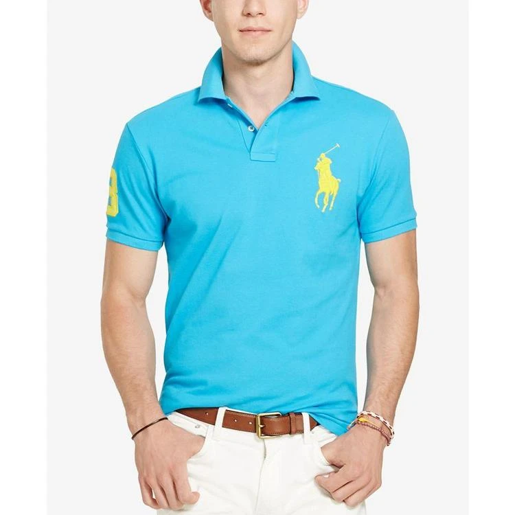 商品Ralph Lauren|男士马球标针织网眼POLO衫,价格¥255,第2张图片详细描述