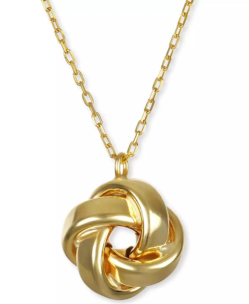 商品Italian Gold|Love Knot 18" Pendant Necklace in 14k Gold,价格¥4628,第1张图片