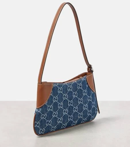 商品Gucci|GG Emblem Mini denim shoulder bag,价格¥10622,第4张图片详细描述
