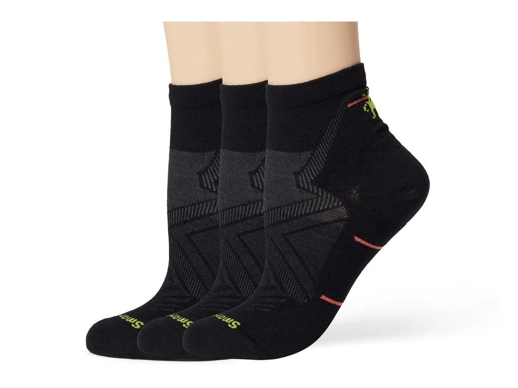 商品SmartWool|Run Zero Cushion Ankle Socks 3-Pack,价格¥405,第1张图片