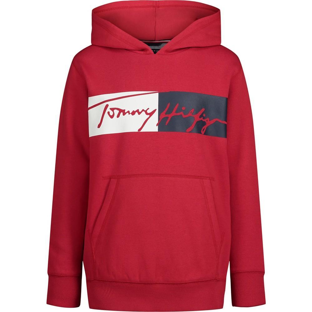 商品Tommy Hilfiger|Big Boys Chest Script Pullover Hoodie,价格¥184,第1张图片