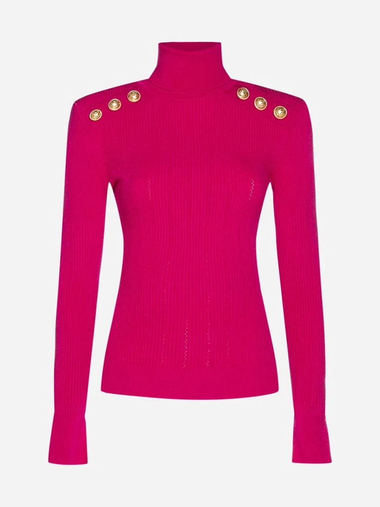 商品Balmain|button-trimmed turtleneck,价格¥2962,第1张图片