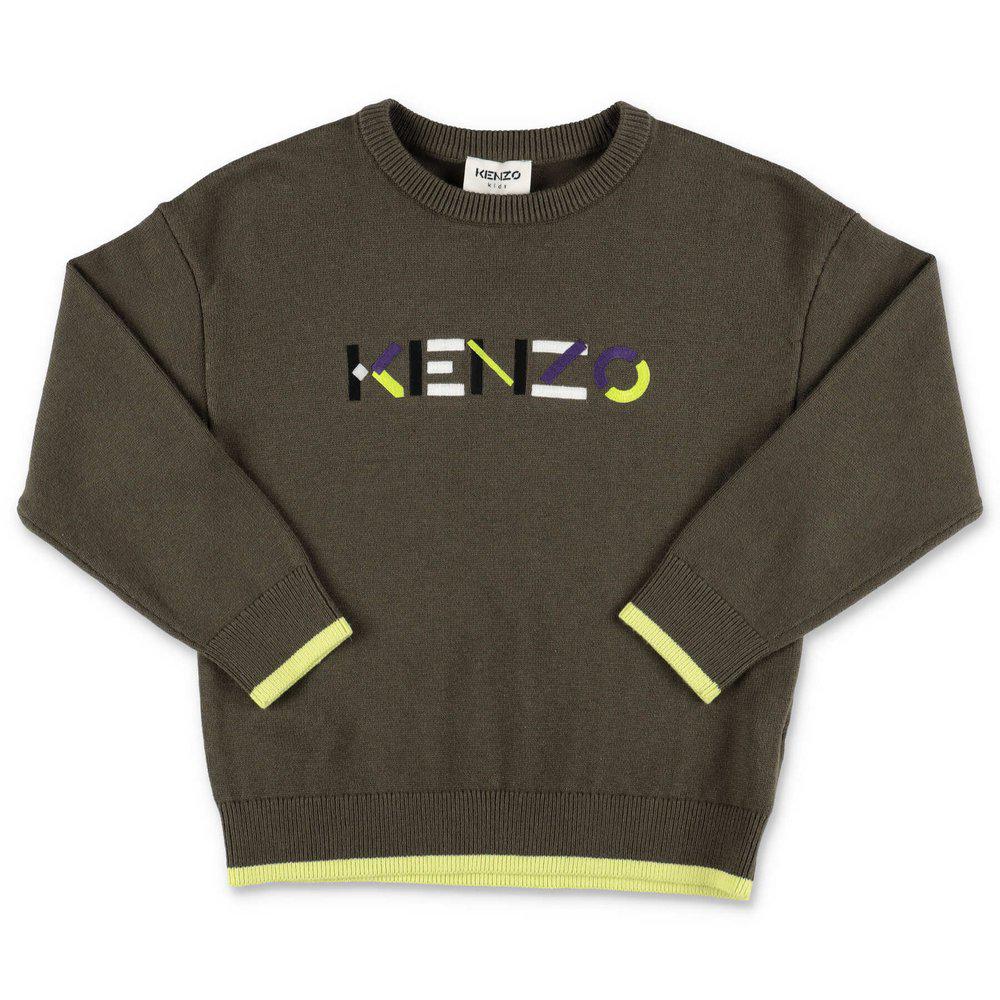 Kenzo Kids Logo Printed Long-Sleeved Sweatshirt商品第1张图片规格展示
