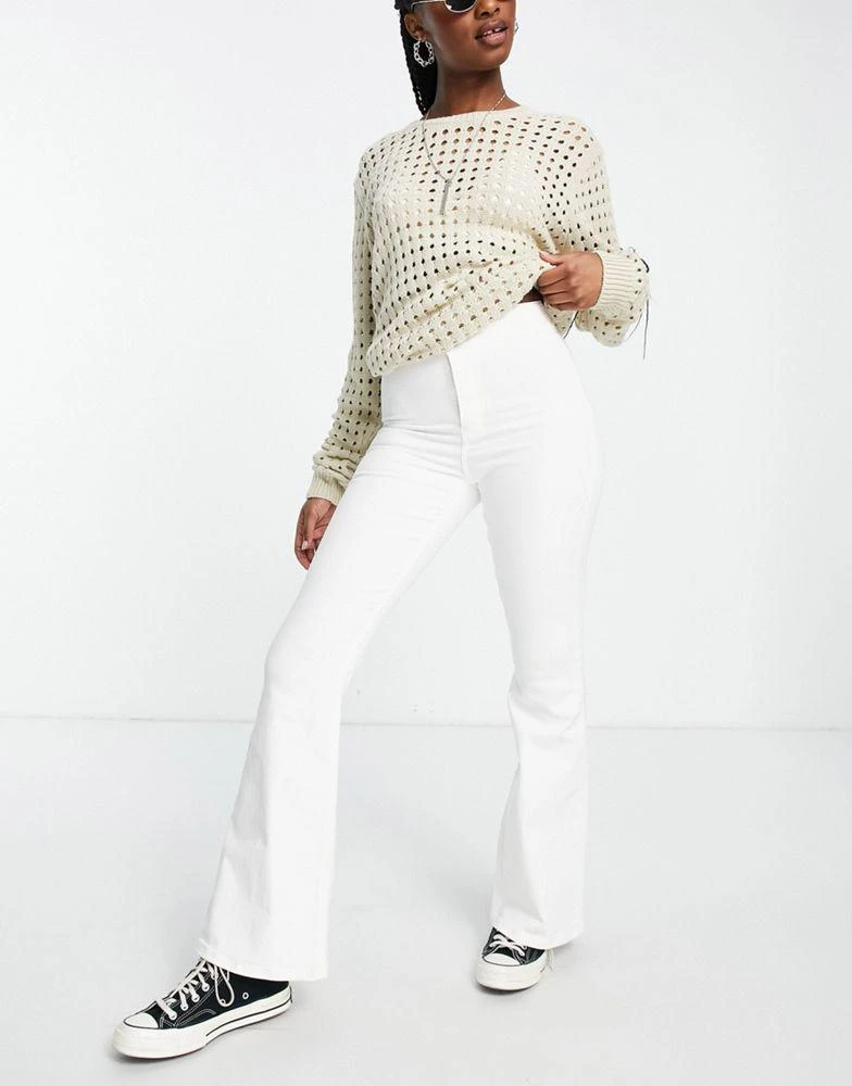 商品Topshop|Topshop Joni flare jeans in white,价格¥192,第1张图片