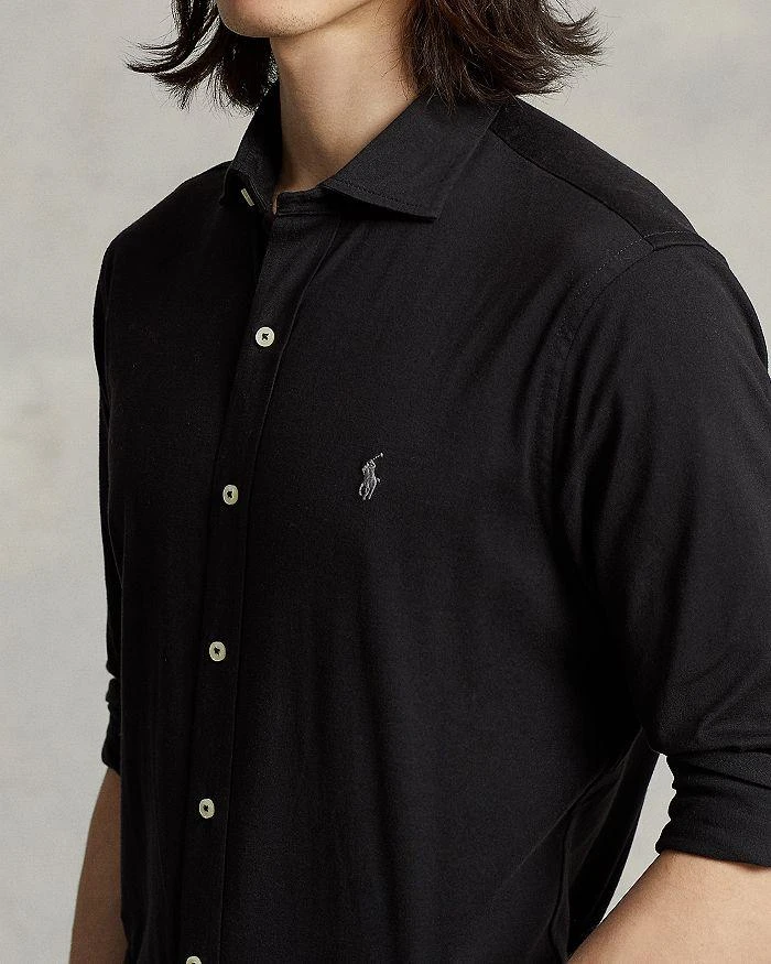 商品Ralph Lauren|Cotton Jersey Solid Classic Fit Button Down Shirt,价格¥258,第4张图片详细描述