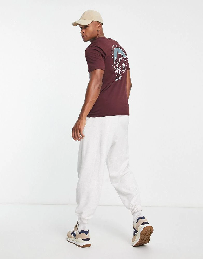 商品Columbia|Columbia Tillamook back print t-shirt in burgundy Exclusive at ASOS,价格¥246,第3张图片详细描述