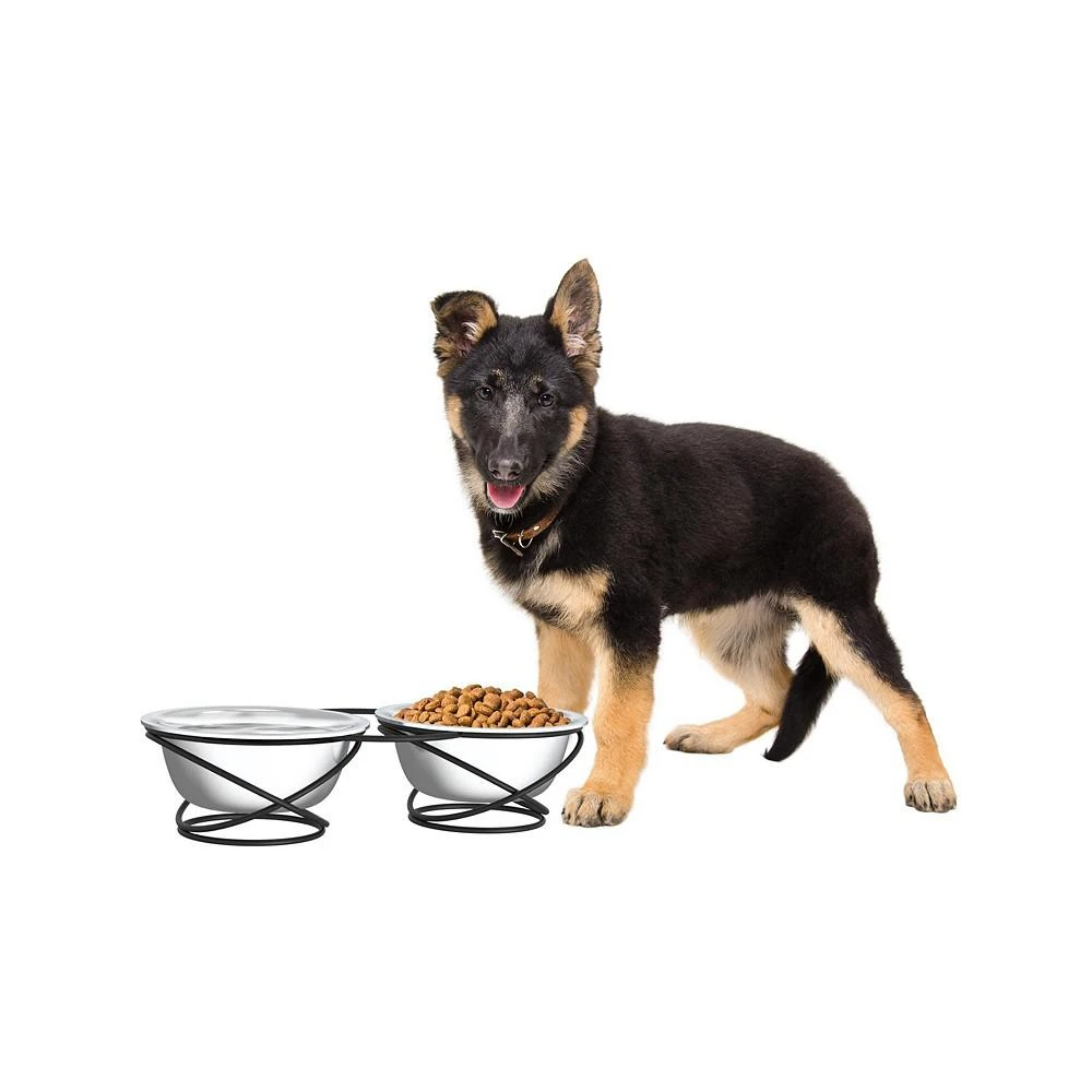 商品PetMaker|Stainless Steel Raised Food and Water Bowls - Set of 2,价格¥216,第1张图片