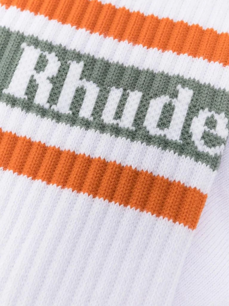 商品Rhude|STRIPED LOGO SOCKS,价格¥496,第2张图片详细描述