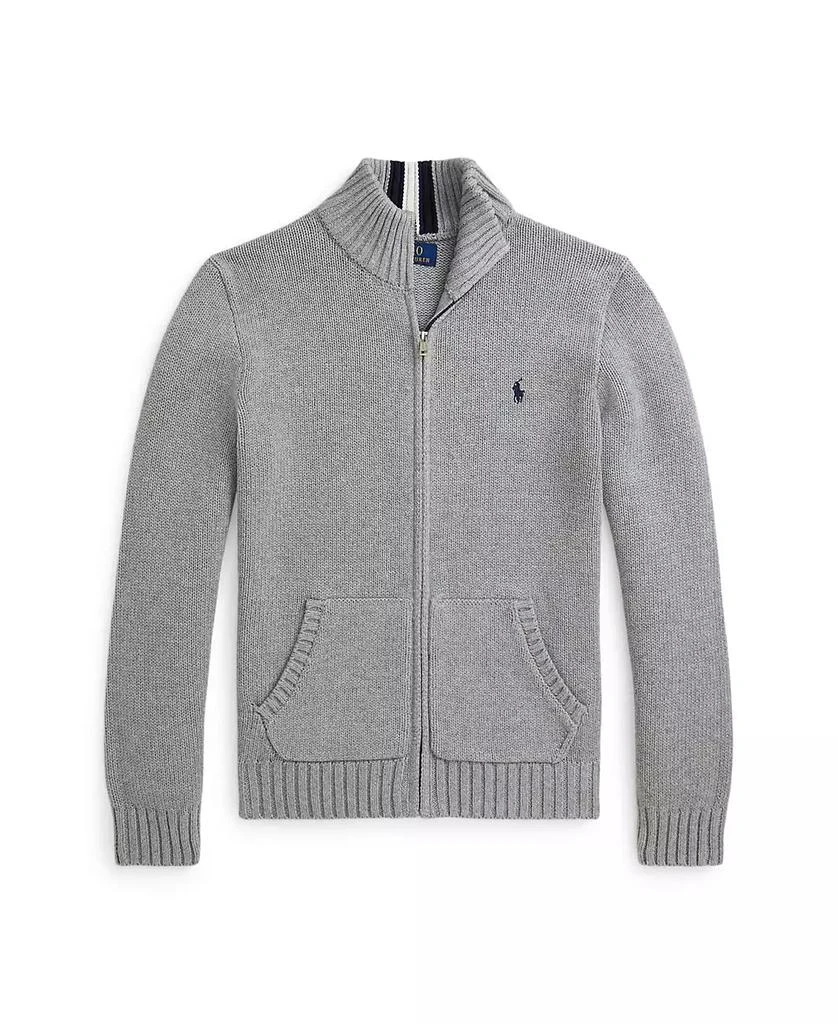 商品Ralph Lauren|Big Boys Cotton Full-Zip Sweater,价格¥448,第4张图片详细描述