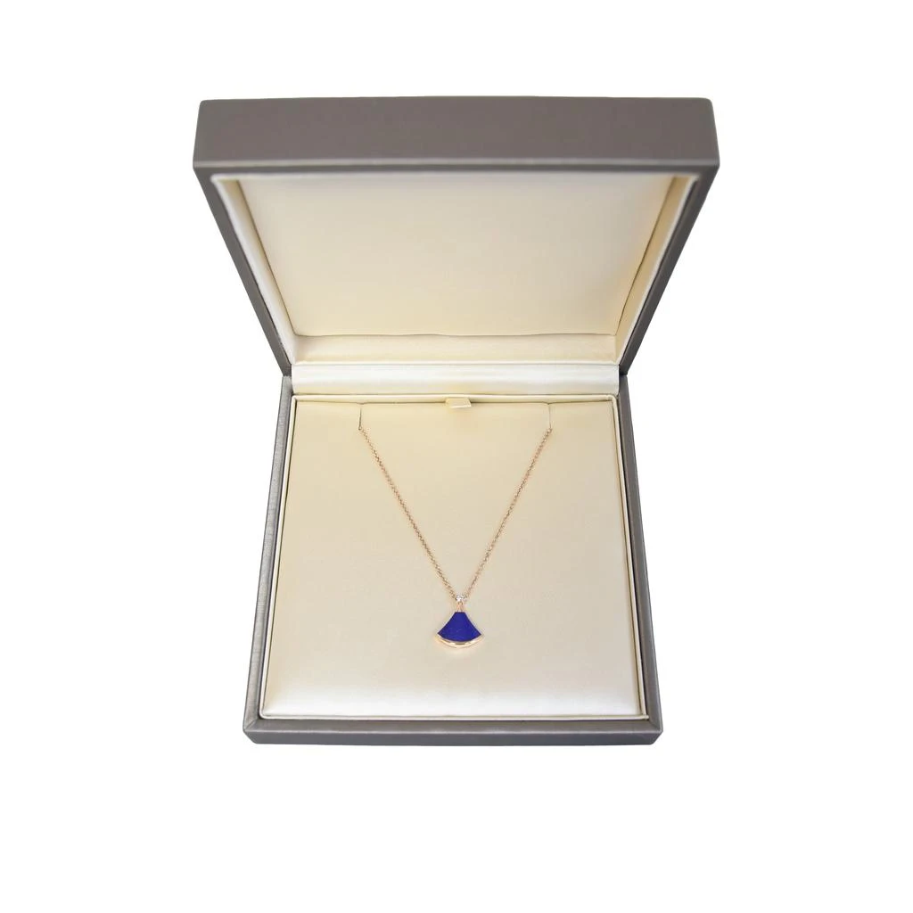 商品BVLGARI|Bvlgari Divas' Dream Diamond Lapis Lazuli 18k Rose Gold Pendant Necklace Deep Blue,价格¥17955,第1张图片