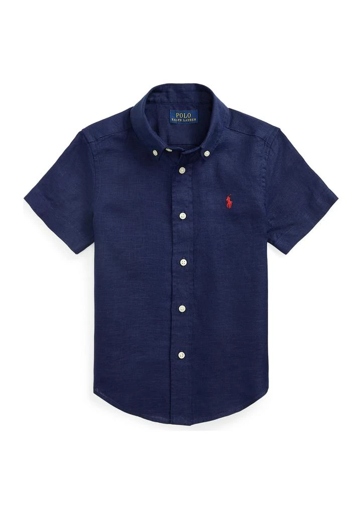 商品Ralph Lauren|Boys 2-7 Linen Short Sleeve Shirt,价格¥204,第1张图片