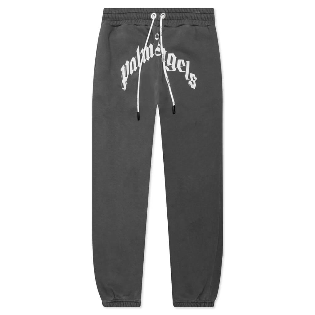 Palm Angels GD Curved Logo Sweatpants - Black/White商品第1张图片规格展示