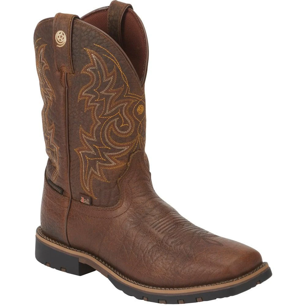 商品Justin Boots|Fireman Square Toe Cowboy Boots,价格¥1515,第2张图片详细描述