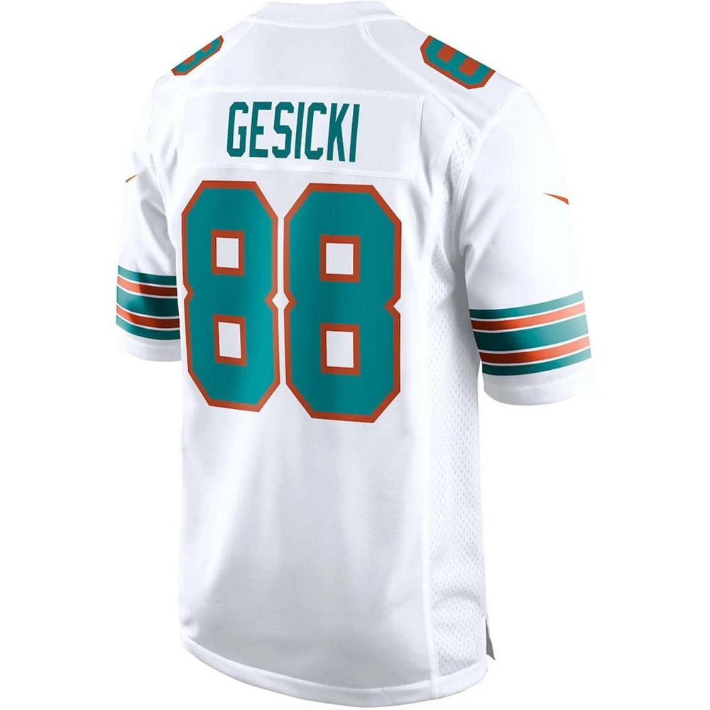 商品NIKE|Men's Mike Gesicki White Miami Dolphins Alternate Game Jersey,价格¥964,第4张图片详细描述