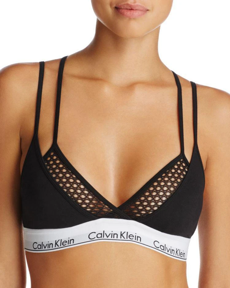 商品Calvin Klein|Modern Cotton Unlined Racerback Triangle Bralette,价格¥285,第1张图片