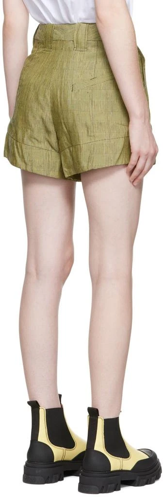 商品Ganni|Yellow Linen Shorts,价格¥449,第3张图片详细描述